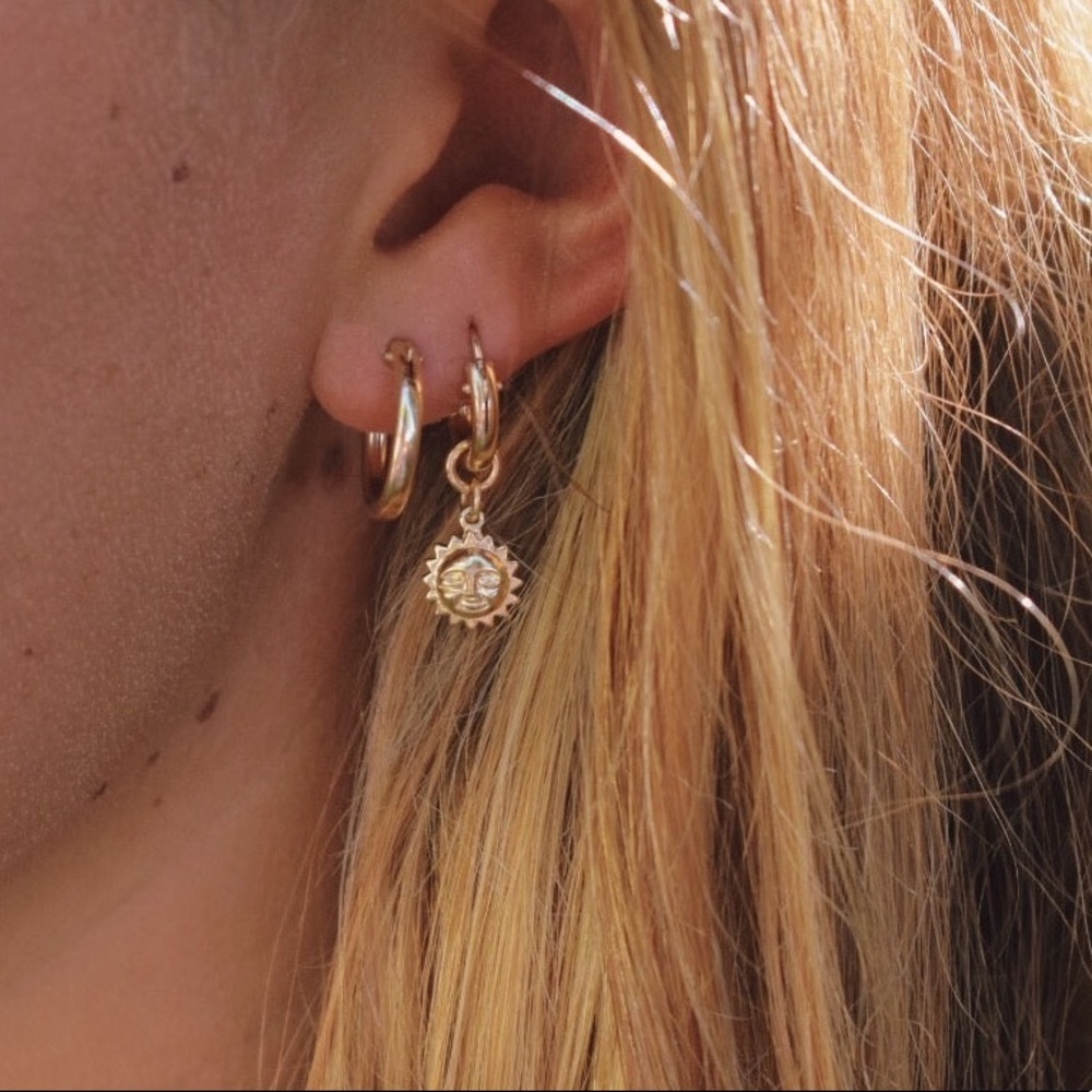 Sunny Daze Hoops lightweight 14k gold-filled earrings